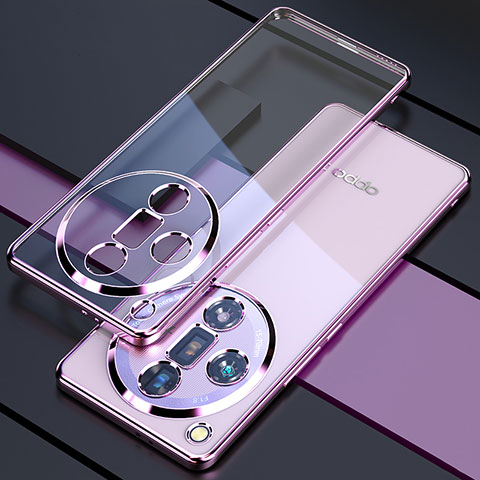 Coque Ultra Fine TPU Souple Housse Etui Transparente H01 pour Oppo Find X7 Ultra 5G Violet