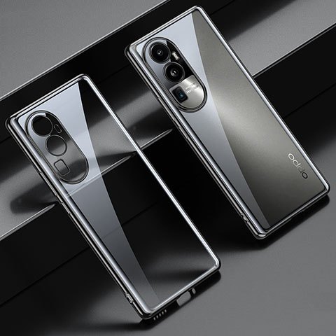 Coque Ultra Fine TPU Souple Housse Etui Transparente H01 pour Oppo Reno10 Pro+ Plus 5G Noir