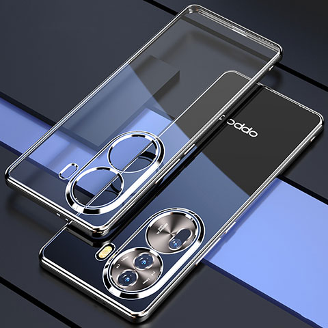 Coque Ultra Fine TPU Souple Housse Etui Transparente H01 pour Oppo Reno11 Pro 5G Argent