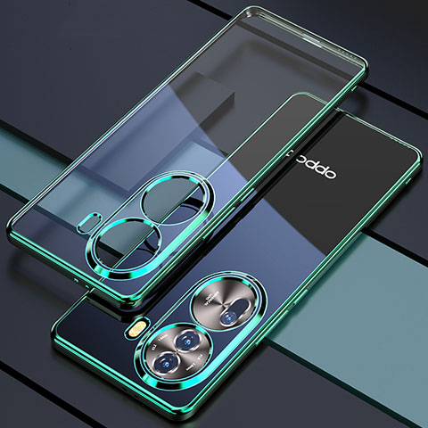 Coque Ultra Fine TPU Souple Housse Etui Transparente H01 pour Oppo Reno11 Pro 5G Vert