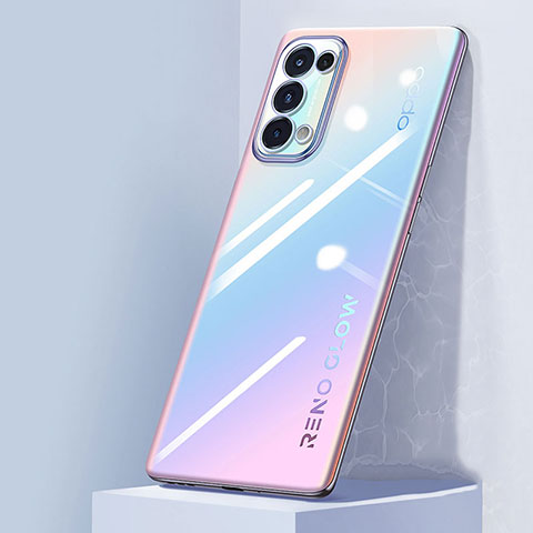 Coque Ultra Fine TPU Souple Housse Etui Transparente H01 pour Oppo Reno5 5G Violet Clair