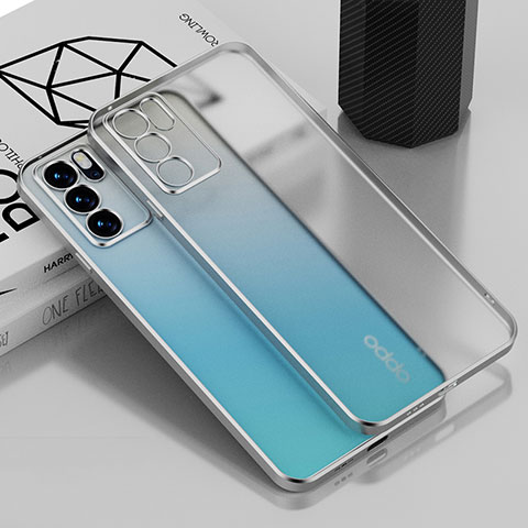 Coque Ultra Fine TPU Souple Housse Etui Transparente H01 pour Oppo Reno6 5G Argent