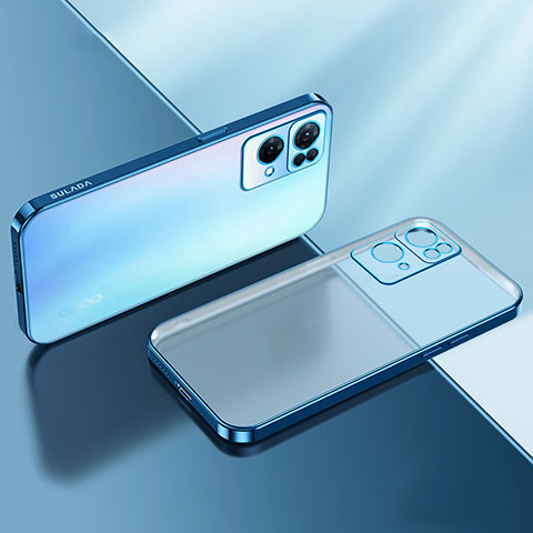 Coque Ultra Fine TPU Souple Housse Etui Transparente H01 pour Oppo Reno7 Pro 5G Bleu