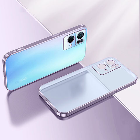 Coque Ultra Fine TPU Souple Housse Etui Transparente H01 pour Oppo Reno7 Pro 5G Violet