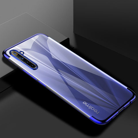 Coque Ultra Fine TPU Souple Housse Etui Transparente H01 pour Realme 6 Bleu