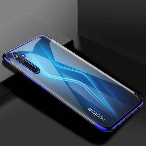 Coque Ultra Fine TPU Souple Housse Etui Transparente H01 pour Realme 6 Pro Bleu