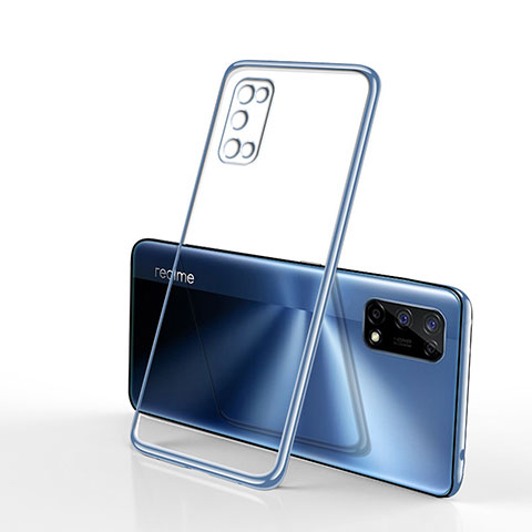 Coque Ultra Fine TPU Souple Housse Etui Transparente H01 pour Realme Q2 5G Bleu