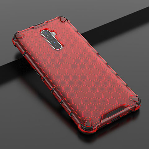 Coque Ultra Fine TPU Souple Housse Etui Transparente H01 pour Realme X2 Pro Rouge