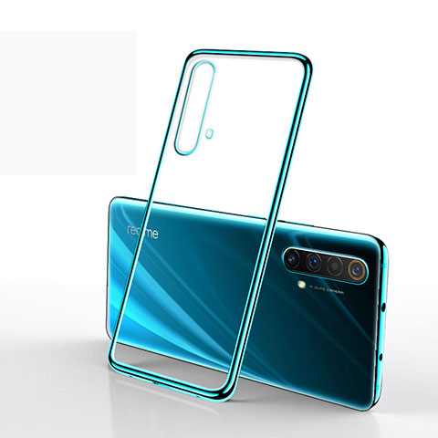 Coque Ultra Fine TPU Souple Housse Etui Transparente H01 pour Realme X3 SuperZoom Cyan