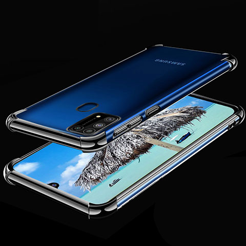 Coque Ultra Fine TPU Souple Housse Etui Transparente H01 pour Samsung Galaxy M31 Prime Edition Noir