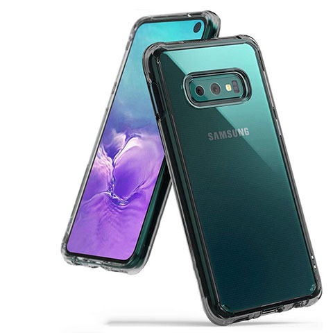 Coque Ultra Fine TPU Souple Housse Etui Transparente H01 pour Samsung Galaxy S10e Gris