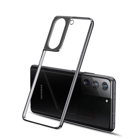 Coque Ultra Fine TPU Souple Housse Etui Transparente H01 pour Samsung Galaxy S21 5G Noir