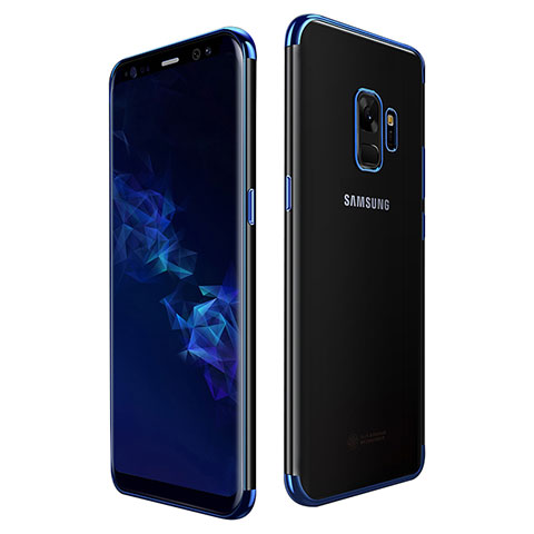 Coque Ultra Fine TPU Souple Housse Etui Transparente H01 pour Samsung Galaxy S9 Bleu