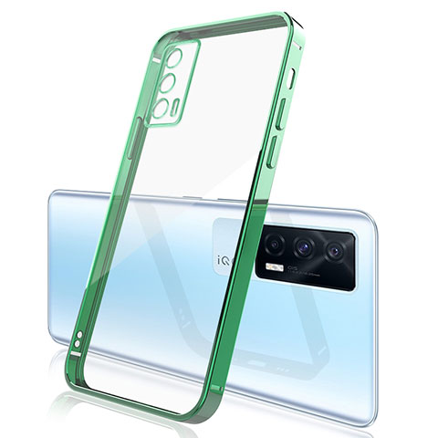 Coque Ultra Fine TPU Souple Housse Etui Transparente H01 pour Vivo iQOO 7 India 5G Vert