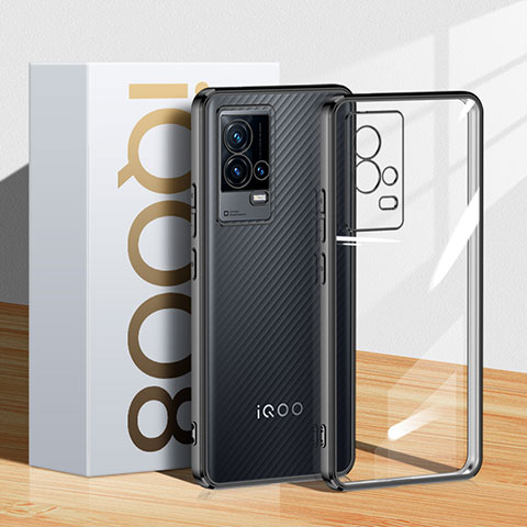 Coque Ultra Fine TPU Souple Housse Etui Transparente H01 pour Vivo iQOO 8 5G Noir