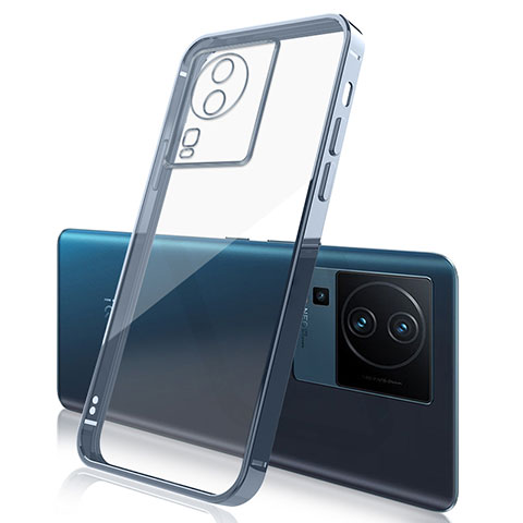 Coque Ultra Fine TPU Souple Housse Etui Transparente H01 pour Vivo iQOO Neo7 SE Bleu