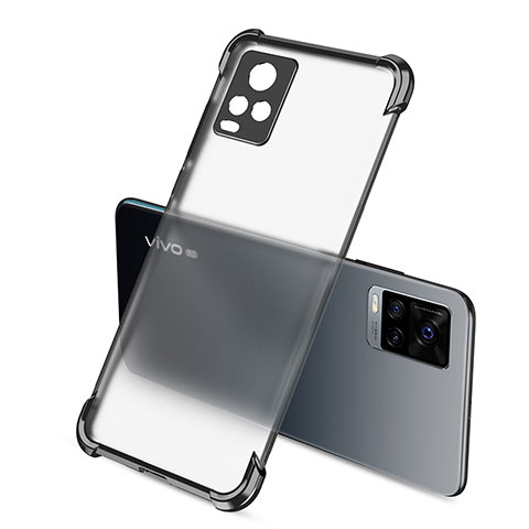 Coque Ultra Fine TPU Souple Housse Etui Transparente H01 pour Vivo V20 Pro 5G Noir