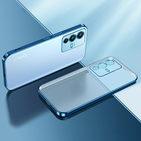 Coque Ultra Fine TPU Souple Housse Etui Transparente H01 pour Vivo V23 5G Bleu