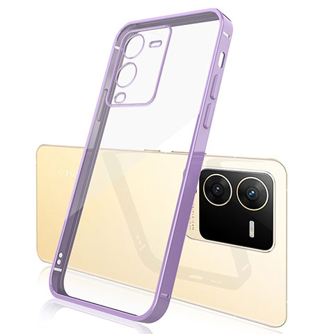 Coque Ultra Fine TPU Souple Housse Etui Transparente H01 pour Vivo V25 Pro 5G Violet