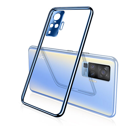 Coque Ultra Fine TPU Souple Housse Etui Transparente H01 pour Vivo X50 Pro 5G Bleu