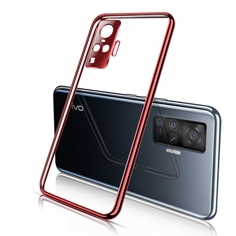 Coque Ultra Fine TPU Souple Housse Etui Transparente H01 pour Vivo X51 5G Rouge