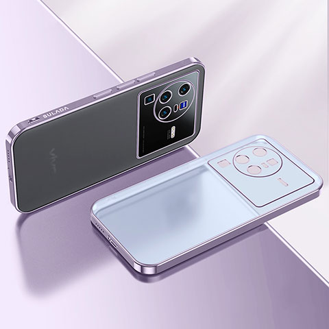 Coque Ultra Fine TPU Souple Housse Etui Transparente H01 pour Vivo X80 Pro 5G Violet