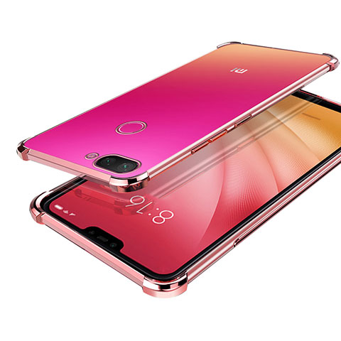 Coque Ultra Fine TPU Souple Housse Etui Transparente H01 pour Xiaomi Mi 8 Lite Or Rose