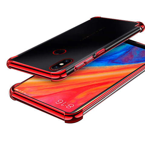 Coque Ultra Fine TPU Souple Housse Etui Transparente H01 pour Xiaomi Mi Mix 2S Rouge