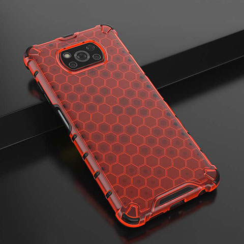 Coque Ultra Fine TPU Souple Housse Etui Transparente H01 pour Xiaomi Poco X3 Pro Rouge