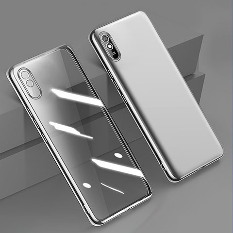 Coque Ultra Fine TPU Souple Housse Etui Transparente H01 pour Xiaomi Redmi 9i Argent