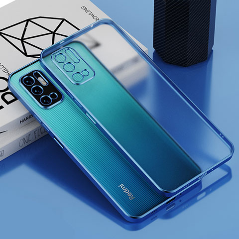 Coque Ultra Fine TPU Souple Housse Etui Transparente H01 pour Xiaomi Redmi Note 10 5G Bleu