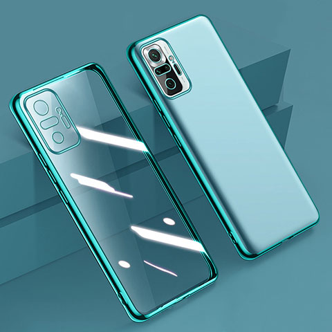 Coque Ultra Fine TPU Souple Housse Etui Transparente H01 pour Xiaomi Redmi Note 10 Pro 4G Vert