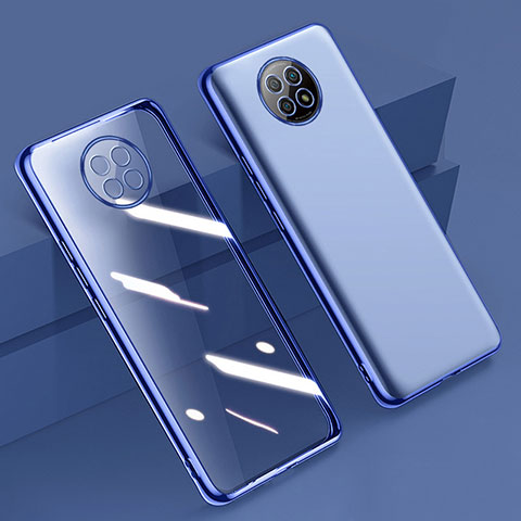 Coque Ultra Fine TPU Souple Housse Etui Transparente H01 pour Xiaomi Redmi Note 9 5G Bleu