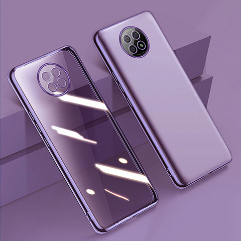 Coque Ultra Fine TPU Souple Housse Etui Transparente H01 pour Xiaomi Redmi Note 9 5G Violet