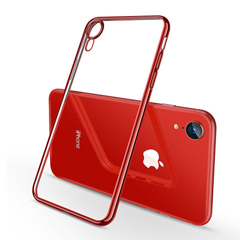 Coque Ultra Fine TPU Souple Housse Etui Transparente H02 pour Apple iPhone XR Rouge