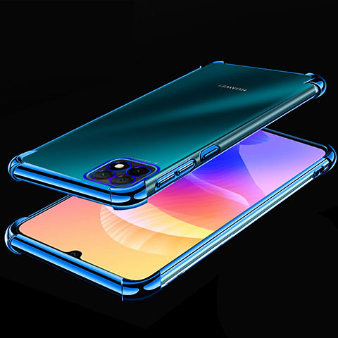 Coque Ultra Fine TPU Souple Housse Etui Transparente H02 pour Huawei Enjoy 20 5G Bleu