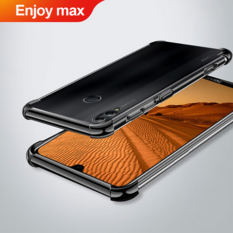 Coque Ultra Fine TPU Souple Housse Etui Transparente H02 pour Huawei Enjoy Max Noir