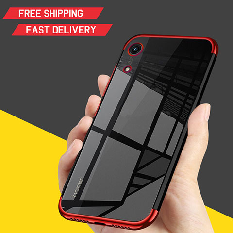 Coque Ultra Fine TPU Souple Housse Etui Transparente H02 pour Huawei Honor Play 8A Rouge