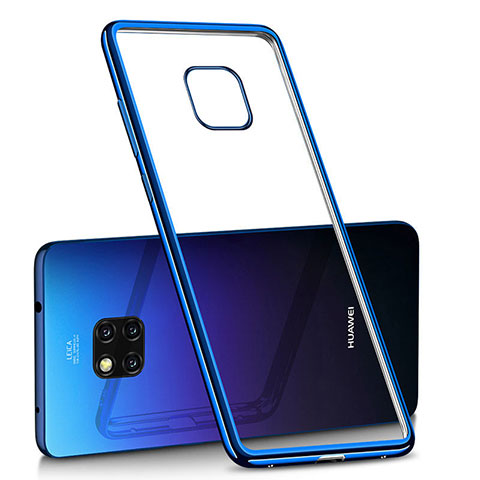 Coque Ultra Fine TPU Souple Housse Etui Transparente H02 pour Huawei Mate 20 Pro Bleu