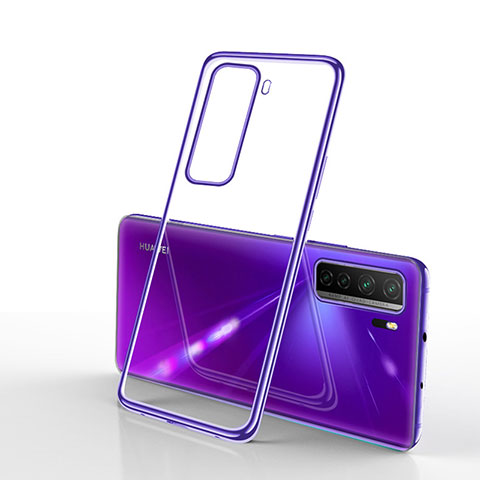 Coque Ultra Fine TPU Souple Housse Etui Transparente H02 pour Huawei P40 Lite 5G Violet