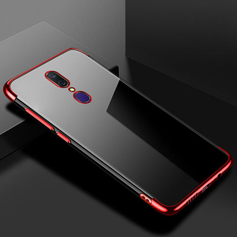 Coque Ultra Fine TPU Souple Housse Etui Transparente H02 pour Oppo A9 Rouge