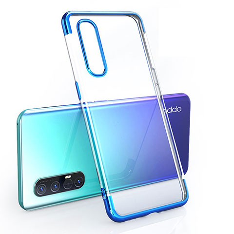 Coque Ultra Fine TPU Souple Housse Etui Transparente H02 pour Oppo Find X2 Neo Bleu