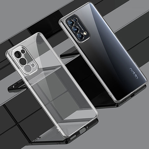 Coque Ultra Fine TPU Souple Housse Etui Transparente H02 pour Oppo Find X3 Lite 5G Argent