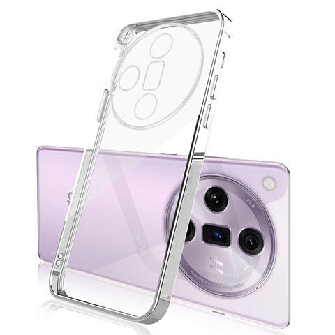 Coque Ultra Fine TPU Souple Housse Etui Transparente H02 pour Oppo Find X7 Ultra 5G Argent