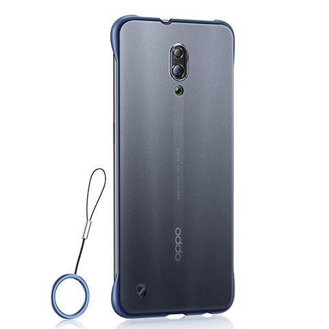 Coque Ultra Fine TPU Souple Housse Etui Transparente H02 pour Oppo Reno Bleu