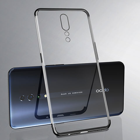 Coque Ultra Fine TPU Souple Housse Etui Transparente H02 pour Oppo Reno Z Noir