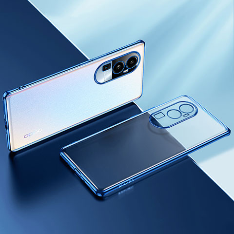 Coque Ultra Fine TPU Souple Housse Etui Transparente H02 pour Oppo Reno10 Pro+ Plus 5G Bleu