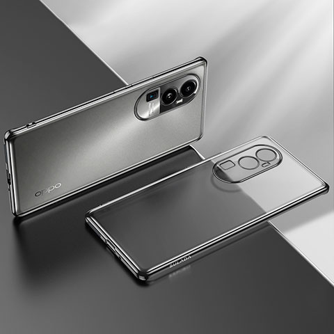 Coque Ultra Fine TPU Souple Housse Etui Transparente H02 pour Oppo Reno10 Pro+ Plus 5G Noir