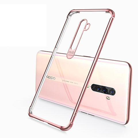 Coque Ultra Fine TPU Souple Housse Etui Transparente H02 pour Oppo Reno2 Or Rose