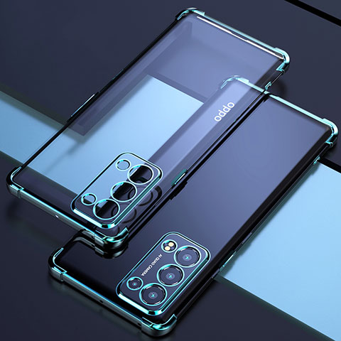 Coque Ultra Fine TPU Souple Housse Etui Transparente H02 pour Oppo Reno6 Pro 5G Vert